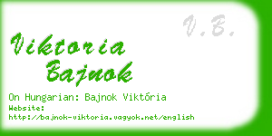 viktoria bajnok business card