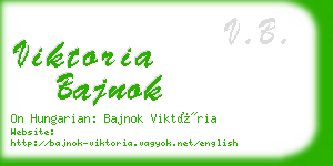 viktoria bajnok business card
